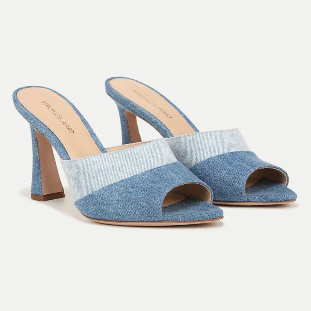 Veronica Beard Thora Denim Mules